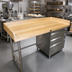 Thumbnail image #2 for Advance Tabco 48 x 36 Inch Wood Top Bakers' Table with Right-Side Drawers