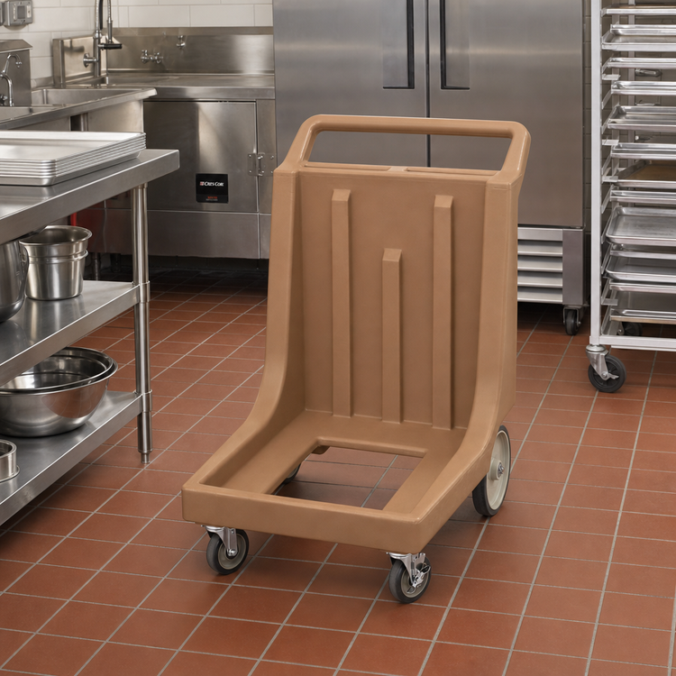 Product image #3 for Cambro Camdolly® Open-Frame Dolly for Tray and Sheet Pan Camcarrier, With Handle, 350 lb Capacity, Coffee Beige