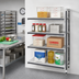 Thumbnail image #2 for Cambro Camshelving Elements XTRA 4-Tier Stationary Add-On Polymer Shelving Unit, 24 x 24 x 64 Inches, Vented and Solid, Speckled Gray