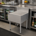 Thumbnail image #3 for Top Shelf 24-Inch x 24-Inch Freestanding Stainless Steel Underbar Drainboard with 6-Inch Backsplash