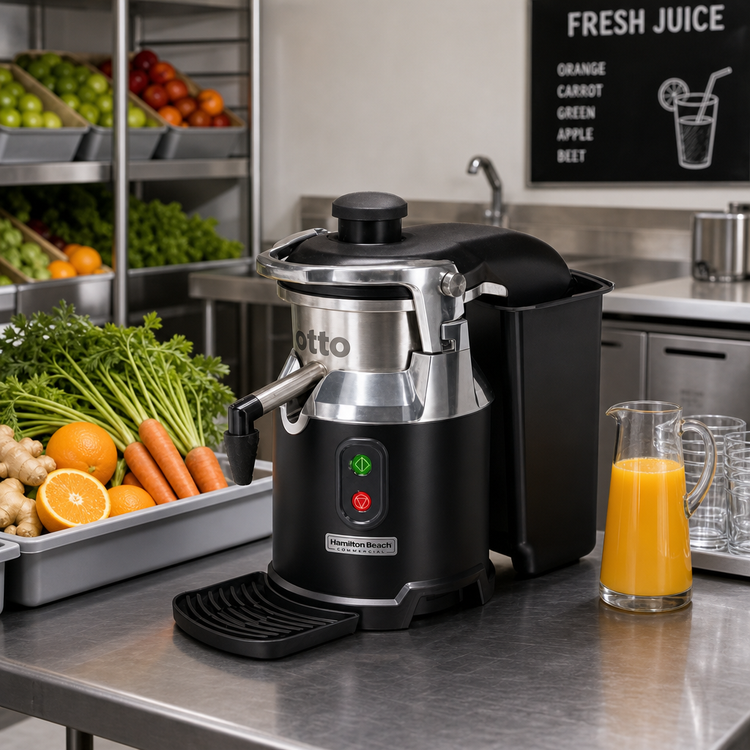 Product image #3 for Hamilton Beach Commercial Otto™ Countertop Centrifugal Juice Extractor, Manual Feed, 3-Inch Feed Chute, 120V
