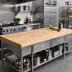 Thumbnail image #2 for John Boos Northern Hard Rock Maple Wood Bakers' Table Top, Edge Grain Flat Top, 156 x 60 x 2-1/4 Inch