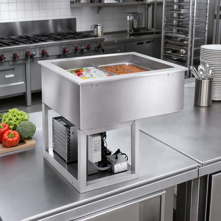 Product image #2 for Dual-Temperature Self-Contained Drop-In Hot/Cold Food Well, 1-Pan