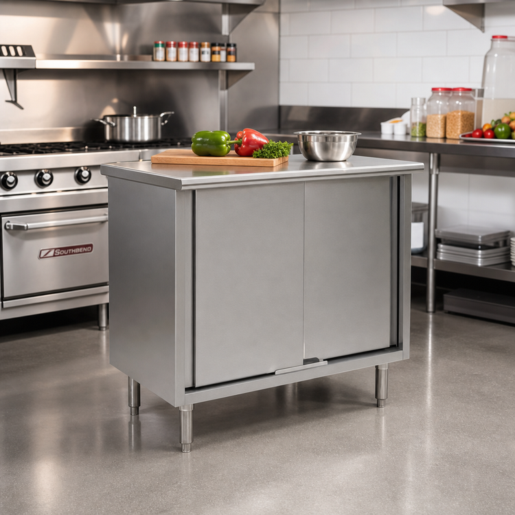 Product image #2 for Eagle Spec-Master 36-Inch x 24-Inch Enclosed Base Work Table with Sliding Doors