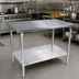 Thumbnail image #2 for John Boos Stallion 48 x 30-Inch Flat Top Stainless Steel Work Table with Adjustable Undershelf