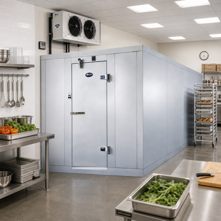 Product image #2 for AmeriKooler Quick Ship Indoor Floorless Walk-In Cooler, 8' x 12' x 7'2 1/4", Remote R-448A