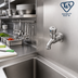 Thumbnail image #2 for T&S Brass Wall-Mount Single-Temperature Single Sink Faucet with Push Button Metering Cartridge