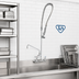Thumbnail image #2 for T&S Brass EasyInstall Wall-Mount Pre-Rinse Unit with Add-On Faucet, 8-Inch Centers, 8-Inch Swing Nozzle, and 44-Inch Hose