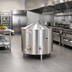 Thumbnail image #2 for Low-Rim LSI-125 125-Gallon Stationary Direct Steam Kettle with 304 Stainless Steel Liner