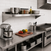 Thumbnail image #3 for Mixrite 48 Inch x 12 Inch Wall-Mounted 304 Stainless Steel Shelf