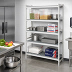 Thumbnail image #2 for Fermod Fermostock 4R31A71 4-Tier Perforated Polymer Starter Shelving Unit, Gray, 31W x 14D x 71H