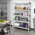 Thumbnail image #2 for Fermostock 4-Tier Polymer Starter Shelving Unit, 31W x 14D x 71H