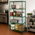 Thumbnail image #2 for CAC China Heavy-Duty Epoxy Coated Wire Shelving Set, 36 x 18 x 72 Inches, 4-Shelf, Green