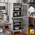 Thumbnail image #2 for FWE Handy Line Mobile 2-Compartment Split-Cavity Heated Holding Cabinet, Stainless Steel, 36 Pan Capacity