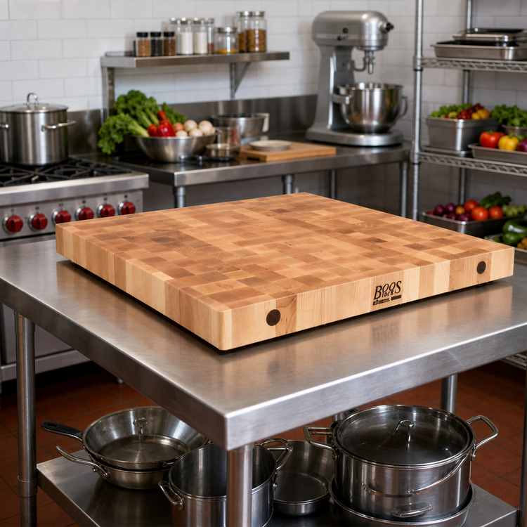 Product image #2 for John Boos Boos Block End Grain Northern Hard Rock Maple Island Countertop, 36 x 36 x 3 Inch