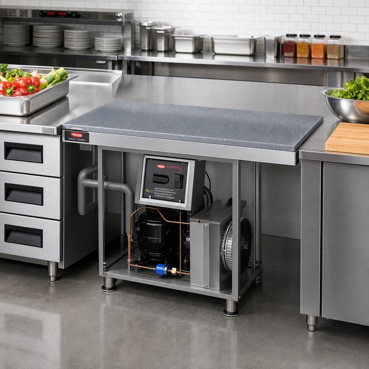 Product image #2 for Hatco CSSBP-2418 Simulated Stone Built-In Refrigerated Cold Shelf, 24 x 18 Inch