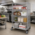 Thumbnail image #2 for Quantum 5-Shelf Wire Enclosed Mobile Cart, 36 x 24 x 69 Inches, 1200 lb. Capacity
