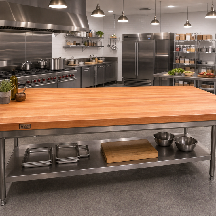 Product image #2 for Boos Block American Cherry Edge Grain Kitchen Countertop, 132 x 36 x 3 Inches, Varnique Finish