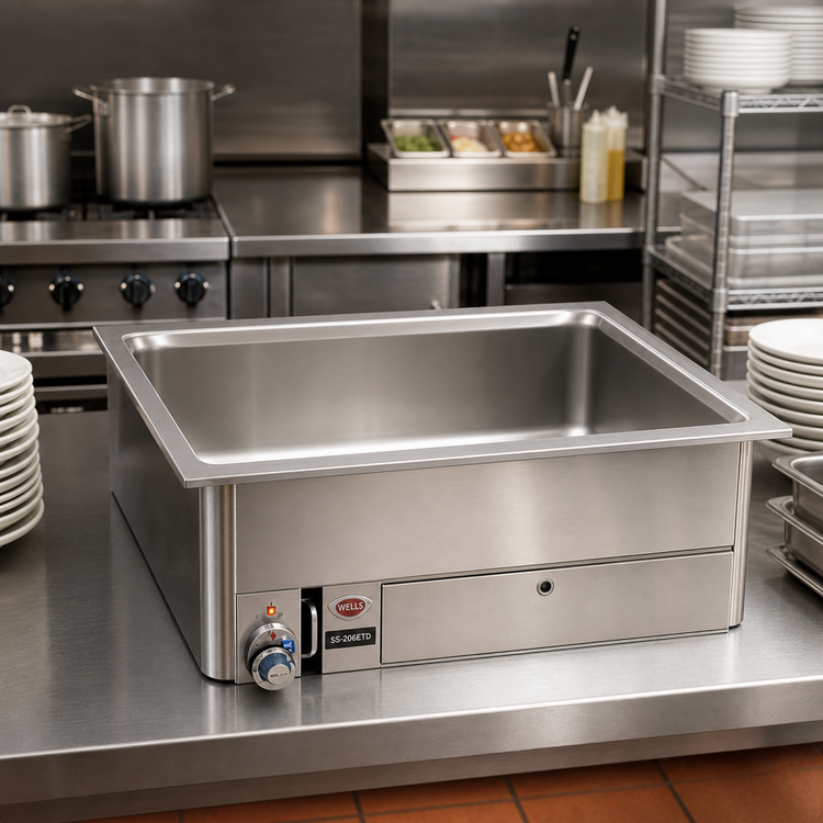Product image #2 for Wells SS-206ETD Built-In Bottom-Mount Electric Hot Well Food Warmer