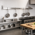 Thumbnail image #2 for John Boos Wall-Mount Stainless Steel Single-Bar Pot Rack with 8 Double Hooks, 96 x 12 x 2 Inches