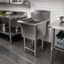 Thumbnail image #2 for John Boos Pro-Bowl 1-Compartment Stainless Steel Sink with 10-Inch Backsplash and 18 x 18 x 12-Inch Bowl