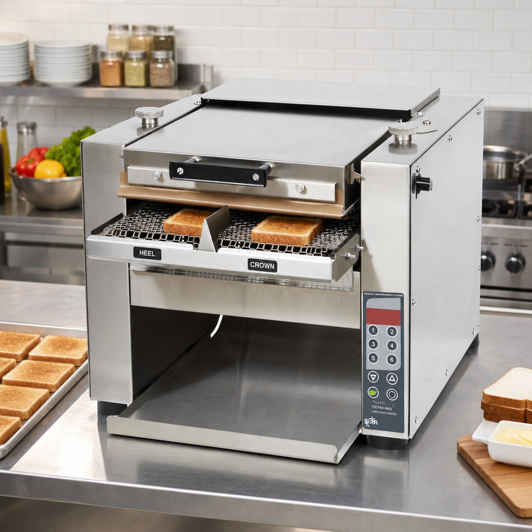 Product image #2 for Ultra-Max Horizontal Countertop Contact Conveyor Toaster, 1,400 Slices/Hour