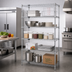 Thumbnail image #2 for Quantum 5-Shelf Wire Shelving Starter Kit, 30 x 24 x 54 Inches, Chrome Plated Finish