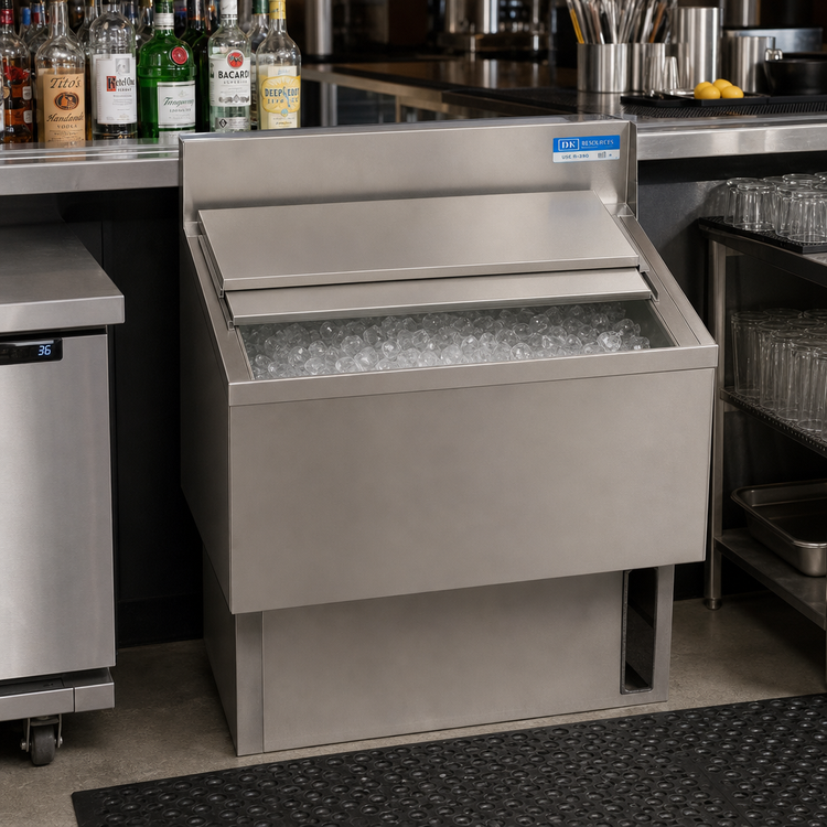 Product image #2 for BK Resources 36-Inch Underbar Insulated Ice Bin with 10-Circuit Cold Plate, 120 lb Capacity