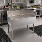 Thumbnail image #2 for Krowne Royal Series KR19-C36R Freestanding Stainless Steel Underbar Corner Drainboard, 36"W x 19"D, Right End Return