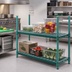 Thumbnail image #2 for QuadPLUS Louvered Polymer Shelf Mat with Wire QuadTruss Frame, 72 x 24 Inches, Green