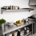 Thumbnail image #2 for 72-Inch x 12-Inch Wall-Mounted Shelf, 16-Gauge Type 304 Stainless Steel