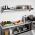 Thumbnail image #2 for Eagle Group 108-Inch W x 12-Inch D Wall-Mounted Stainless Steel Wall Shelf, 16 Gauge 304