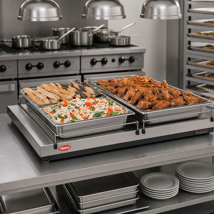 Product image #2 for Hatco Glo-Ray® Free-Standing Heated Warming Shelf, 30 Inch W x 15-3/4 Inch D, Stainless Steel Top