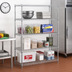 Thumbnail image #2 for Metro Super Erecta Starter Wire Shelving Unit — 60 Inches W x 24 Inches D x 63 Inches H, 4 Shelves (Brite Zinc Finish)