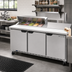 Thumbnail image #3 for Beverage-Air 72-Inch Three-Section Sandwich Prep Table Refrigerator with 10 1/6-Size Pan Top
