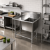 Thumbnail image #2 for John Boos Pro-Bowl 1-Compartment Stainless Steel Sink with Left Drainboard and 10-Inch Backsplash