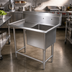 Thumbnail image #2 for John Boos Pro-Bowl 1-Compartment Stainless Steel Sink with Left Drainboard and 10-Inch Backsplash