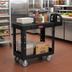 Thumbnail image #2 for Rubbermaid Commercial Products Flat Shelf Utility Bus Cart, 38 x 19-1/4-Inch, 2-Shelf, 500 lb. Capacity, Black