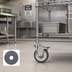 Thumbnail image #2 for Metro Super Erecta 5-Inch Cart-Washable Swivel Stem Caster with Brake, Polyurethane Wheel, 300 lb Capacity