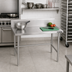 Thumbnail image #2 for Advance Tabco 30 x 24-Inch Stainless Steel Work Table with 10-Inch Backsplash and Galvanized Open Base