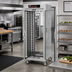 Thumbnail image #2 for Metro C5 8 Series Mobile Full-Height Pass-Thru Controlled Temperature Holding Cabinet with Tempered Double-Pane Glass Doors and Universal Wire Slides
