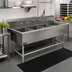 Thumbnail image #2 for John Boos Pro-Bowl 4-Compartment Floor Model Stainless Steel Sink with 30 x 24 x 14 Inch Bowls and 10 Inch Backsplash