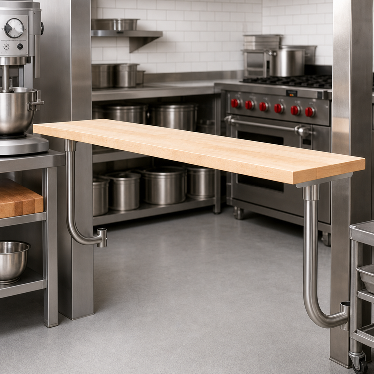 Product image #2 for Maple Adjustable-Height Cutting Board for Equipment Stands, 60 x 10 x 1-1/4 Inch