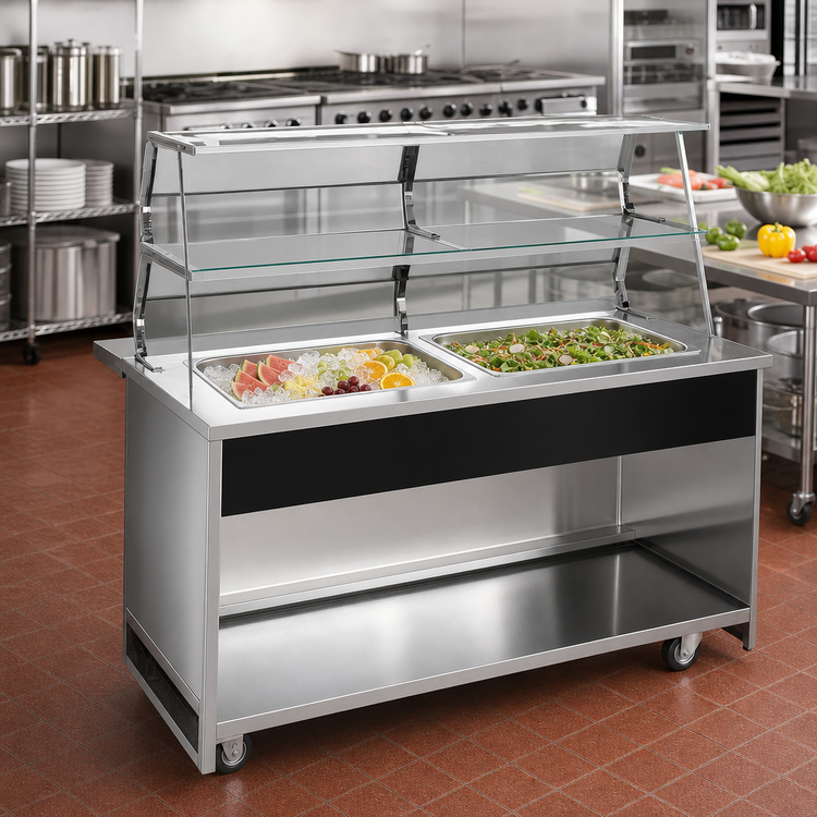 Product image #2 for Atlas Metal BLC-2 Two Pan Iced Cold Food Serving Counter