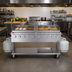 Thumbnail image #2 for KoolMore 10-Burner Mobile Outdoor Propane Gas Charbroiler Grill with Dual 36-Inch Griddle Plates