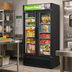 Thumbnail image #3 for Turbo Air Super Deluxe Two-Section Self-Contained Glass Door Merchandiser Freezer, 28.44 Cu. Ft., Bottom-Mount Compressor, 115V