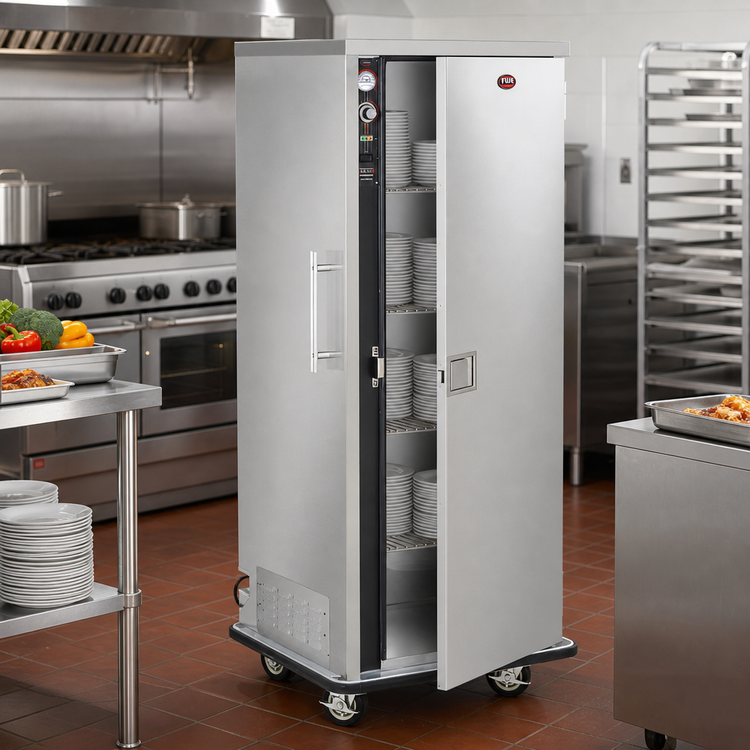 Product image #3 for FWE P-Series Mobile Electric Single-Door Banquet Holding Cabinet for 64-80 Covered Plates