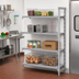 Thumbnail image #3 for Cambro Camshelving Premium 4-Tier Solid Add-On Shelving Unit, 24 x 18 x 72 Inches, Speckled Gray