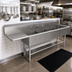 Thumbnail image #2 for John Boos Pro-Bowl 4-Compartment Sink with Left Drainboard, 124-3/16 Inch Wide, 14-Gauge Stainless Steel
