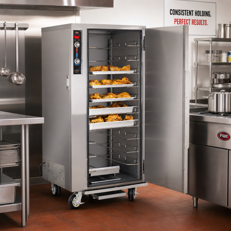 Product image #2 for FWE MTU-10 Mobile Moisture-Temp Heated Holding Cabinet, 10 Pair Universal Tray Slides, Stainless Steel